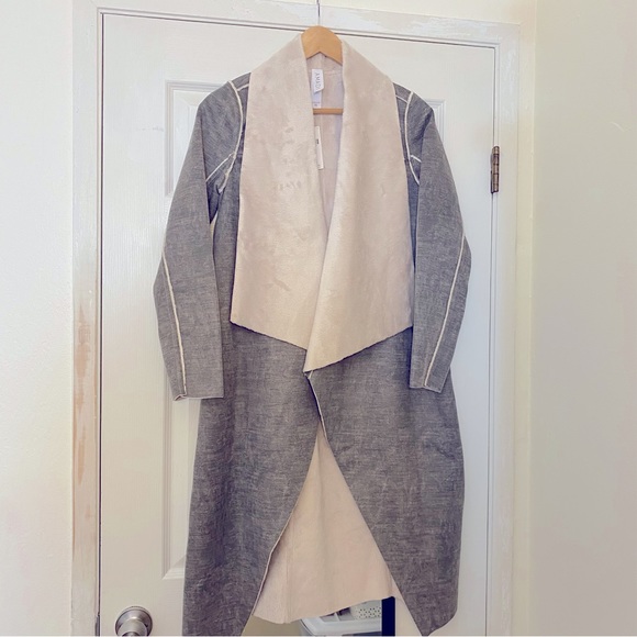 NWT Anthropologie Suede Sherpa Jacket Amadi Camilla - Picture 8 of 12